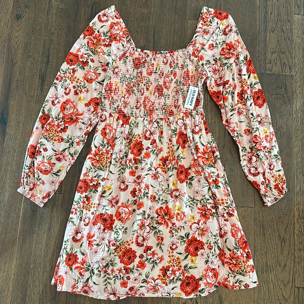 NWT Floral Long Sleeve Dress Womens Size XS
